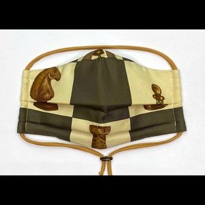 Luxury Face Mask Handcrafted With Designer Scarf Unisex, 3 Layers